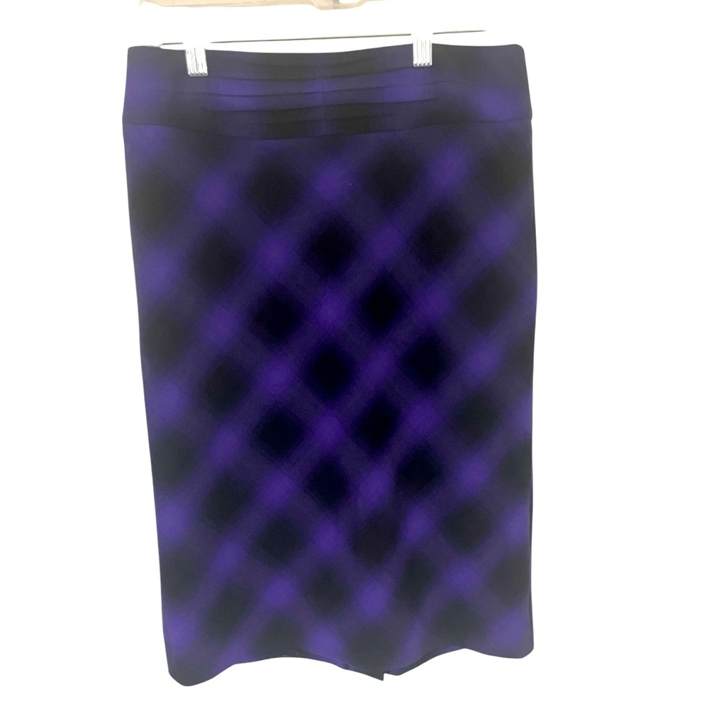 Vintage Royal Purple Plaid Wimsy Goth Knee Length Pencil Skirt Size 4‎